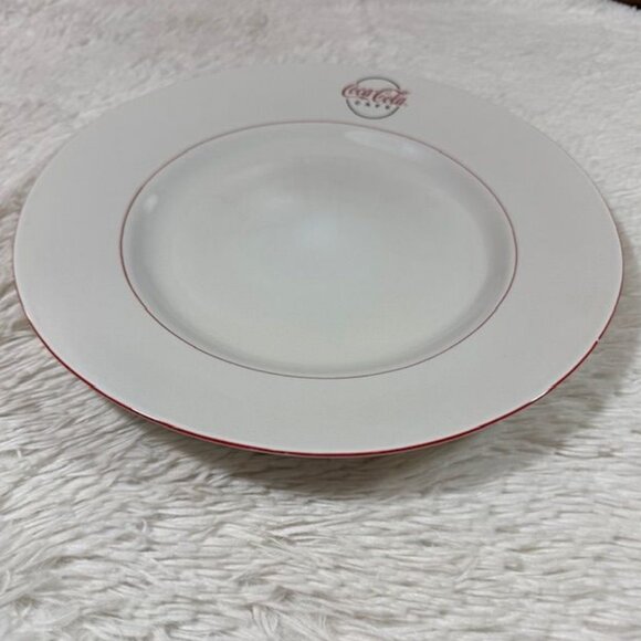 Vintage Coca-Cola x Gibson Coca-Cola Cafe Red Trim 11" Dinner Plate - Picture 4 of 10